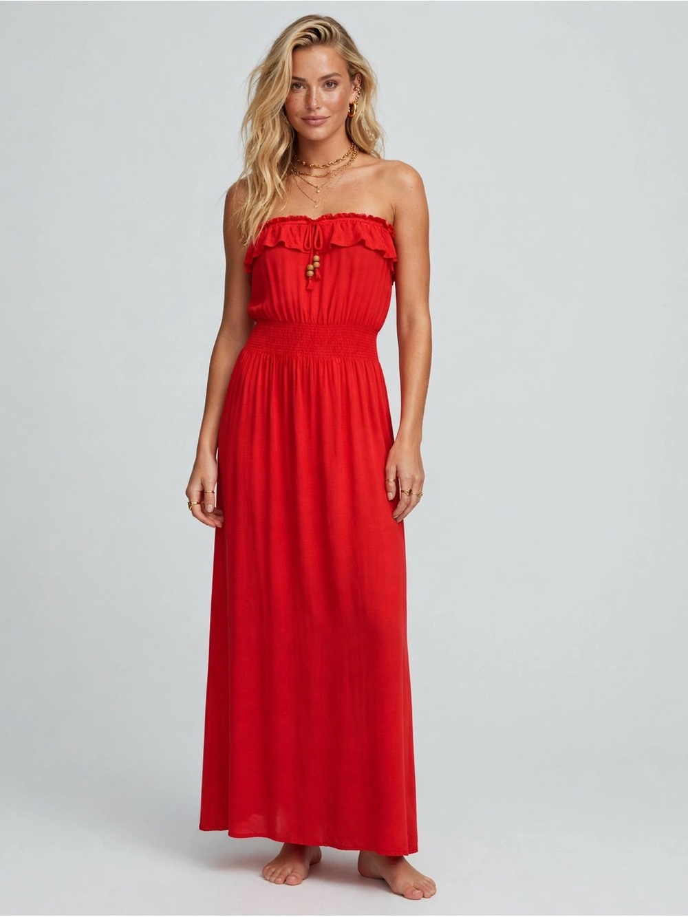 Forever 21 Strapless Maxi Dress Size Medium